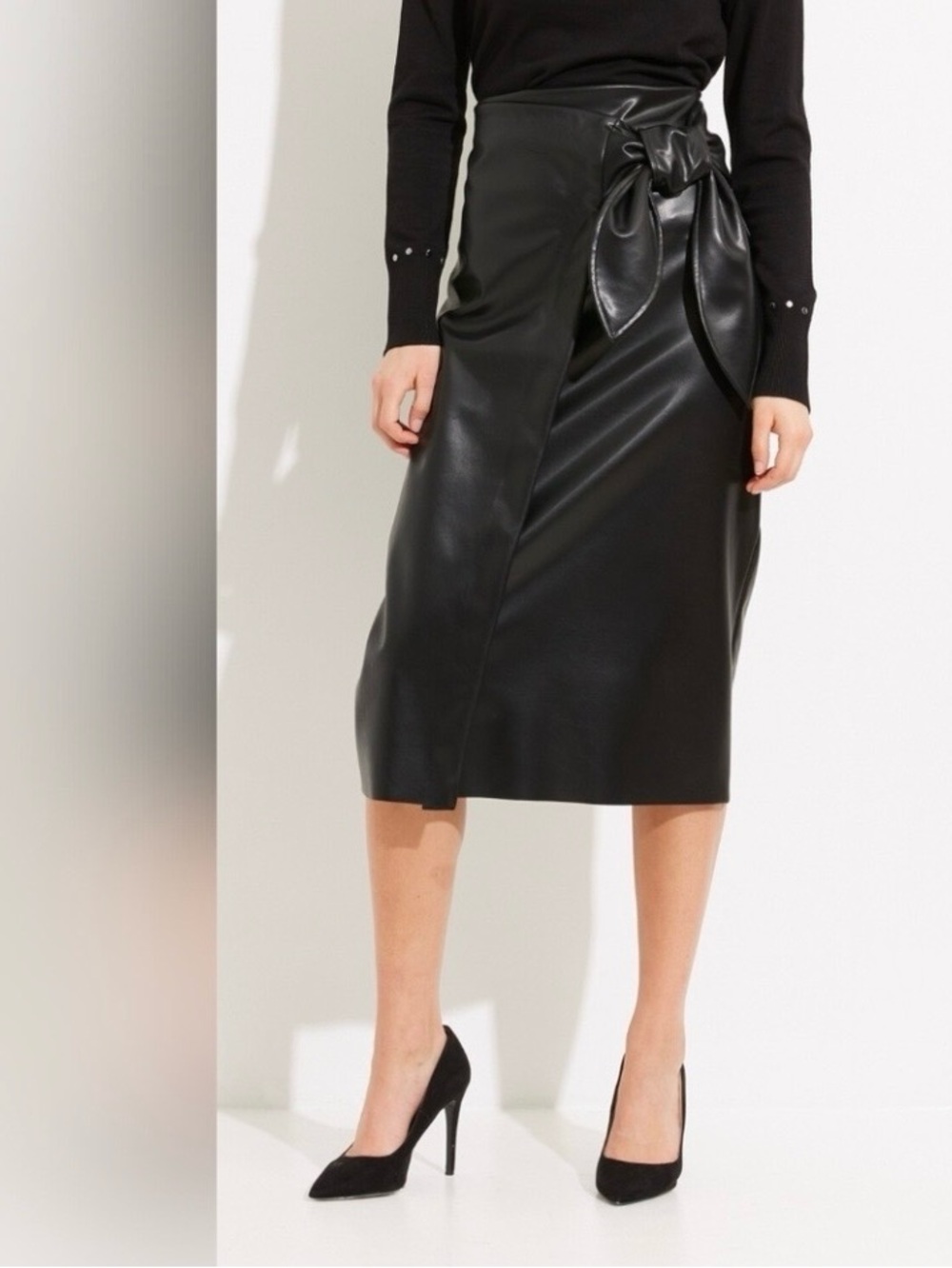 Joseph Ribkoff faux leather skirt